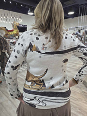 Super Soft Pullover in Ginger-Sleigh Print by Inoah