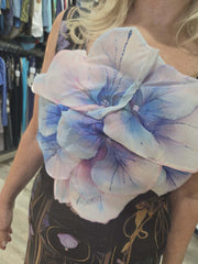 Maxi Low V Dress in "Clematis Floral" by IPNG Design