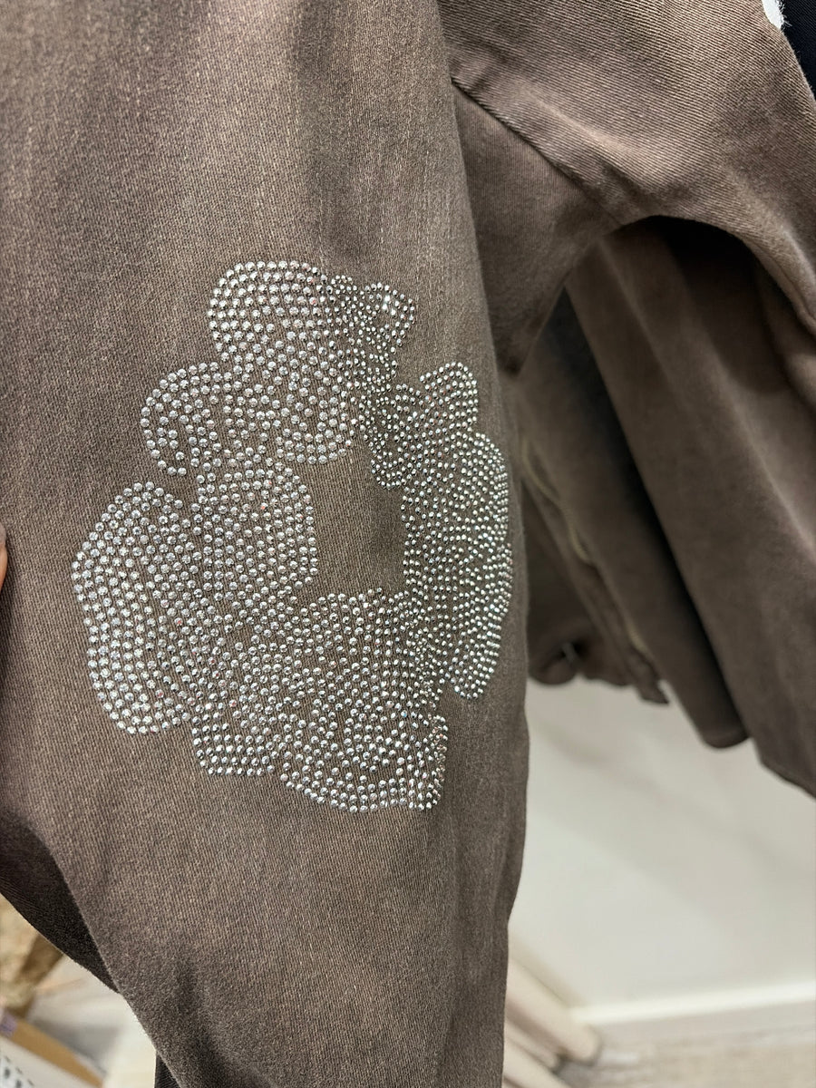 3D Flower Zip Up by Amorosa