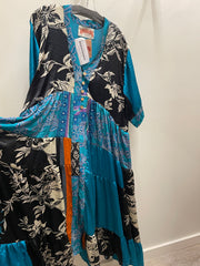 Rasgulla Sari Twilight Maxi Dress #257 by Kantha Bae