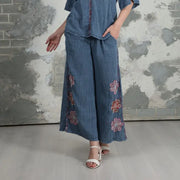 Embroidered Gauze Capri by Avanti del Amour