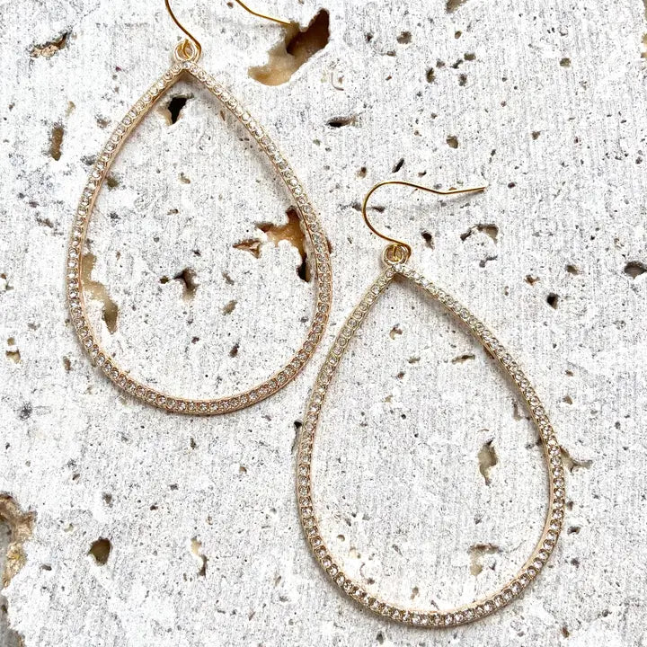Rustic Crystal Drop Earrings