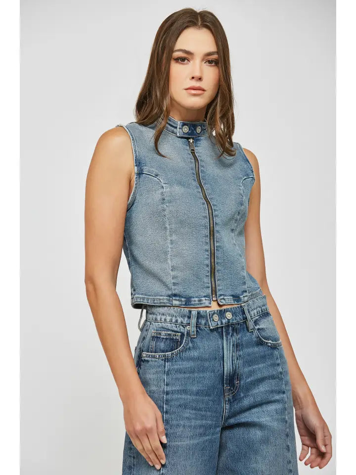 Rebel Spirit Biker Vest by Hidden Jeans