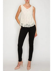 Sparkly Lace Tank Top by Origami