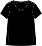 Solid Short Sleeve V-Neck Tee by Escape