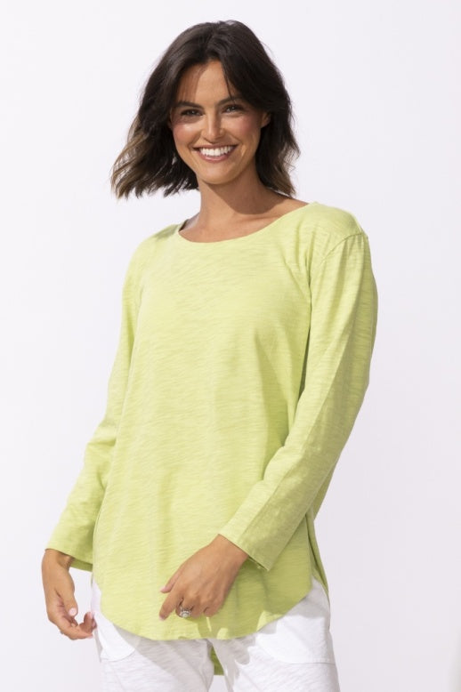 Solid Cotton Slub High-Lo Tee by Escape by Habitat 10004 Robin Boutique