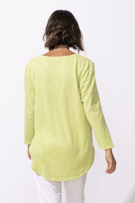 Solid Cotton Slub High-Lo Tee by Escape by Habitat 10004 Robin Boutique