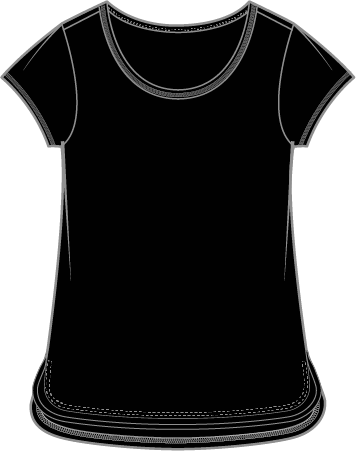 Solid Scoop Neck Slub Tee