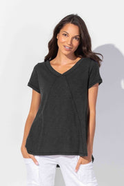 Escape by Habitat Pieced V-Neck Tunic Tee