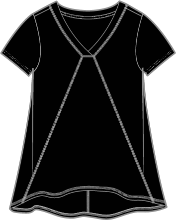 Escape by Habitat Pieced V-Neck Tunic Tee