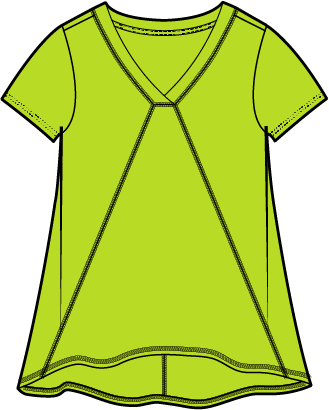 Escape by Habitat Pieced V-Neck Tunic Tee