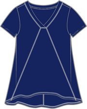 Escape by Habitat Pieced V-Neck Tunic Tee