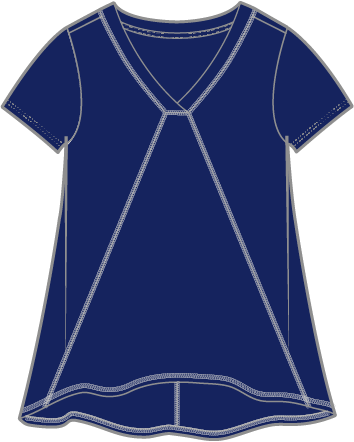 Escape by Habitat Pieced V-Neck Tunic Tee