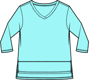 Cotton Slub Easy V Tee by Escape 10041 from Robin Boutique.