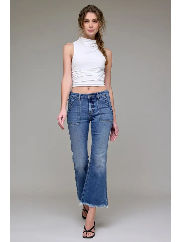 Happi Cargo Cropped Flare by Hidden Jeans