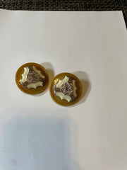 Clip On Retro Button Earrings by The Vintage Jewel