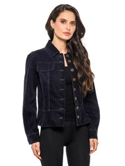 Velvet Denim in Navy Jacket by Adore Robin Boutique