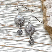 Sparkly Crystal 2 Tier Earrings