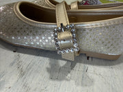 Kensie Girls Ballerina Shoes with Rhinestone Buckle