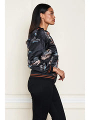 Satin Jacquard Embroidered Bomber Jacket by Paparazzi Robin Boutique