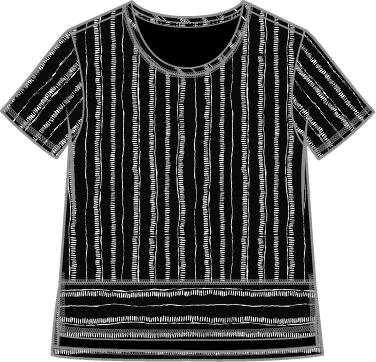 Bali Stripe Boxy Tee by Escape