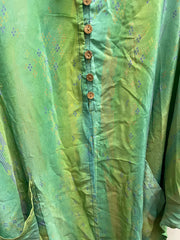 Crepe Sari Gaia Split Tunic #050 by Kantha Bae