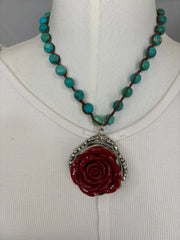 Crimson Rose Statement Necklace