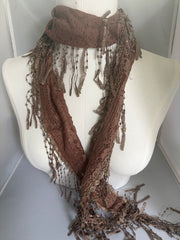 Bohemian Lace Fringe Scarf