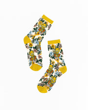 Tweety Floral Sheer Crew Sock