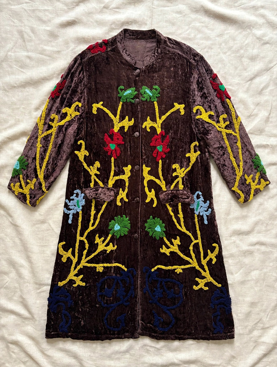 Velvet Garden Embroidered Coat by Paper Lace