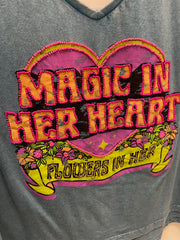 Beaded Moon Flower Tee