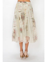Sparkle Mesh Tulle Maxi Skirt in Joyful by Origami