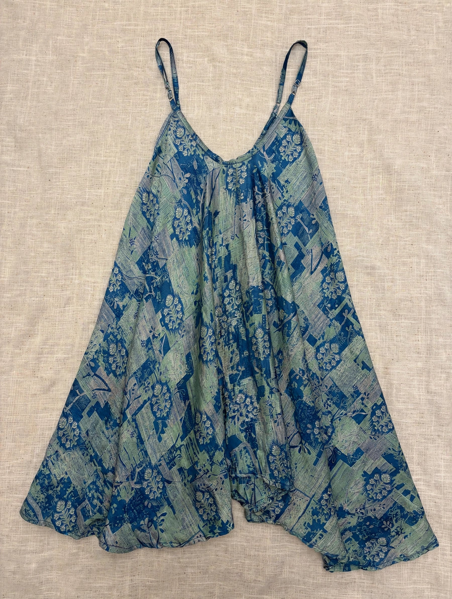 Rasgulla Sari Moonchild Mini Dress #063 by Kantha Bae