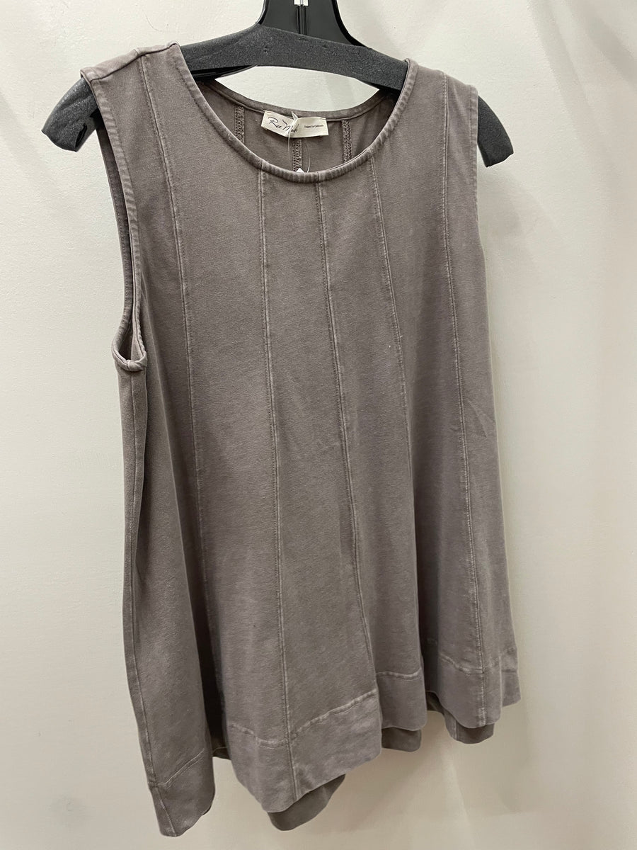 Mineral Wash Long Line Top by Rae Mode