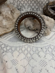 Antique Silver Dot Statement Cuff