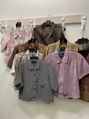 Reworked Flowy Crop Button Down #113