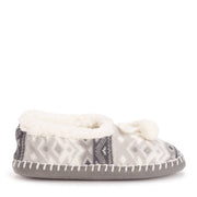 MUK LUKS Women's Knit Moccasin Ballerina Bin