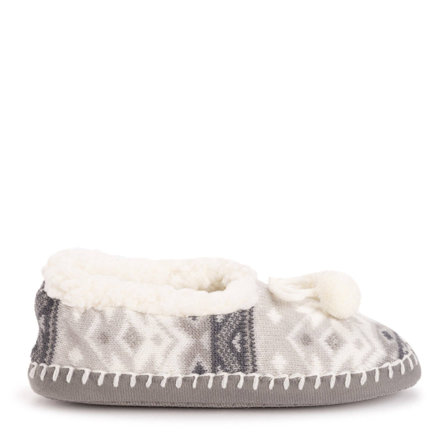 MUK LUKS Women's Knit Moccasin Ballerina Bin