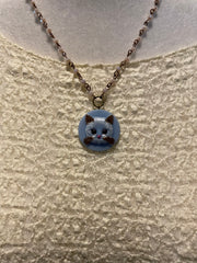 Vintage Cat Cameo Necklace by Gina