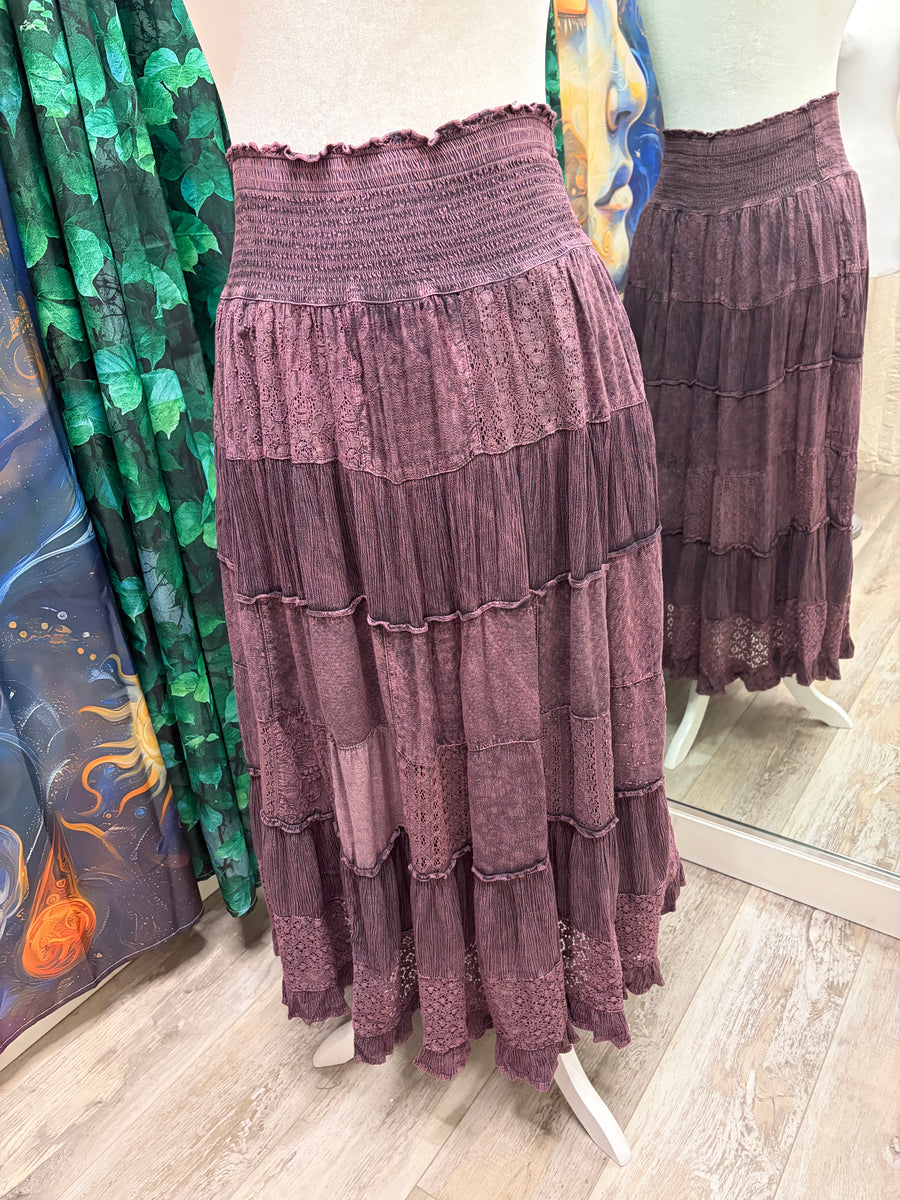 Mixed Ruffle Skirt by Young Threads