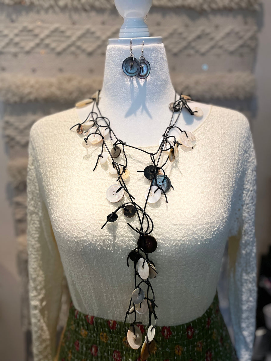 Pearl Button Earrings by The Vintage Jewel