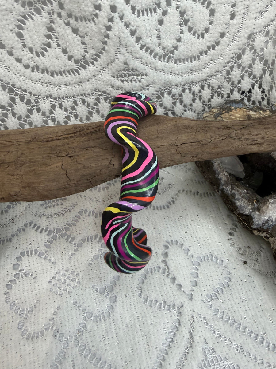 Painted Shellac Ruffle Bracelet