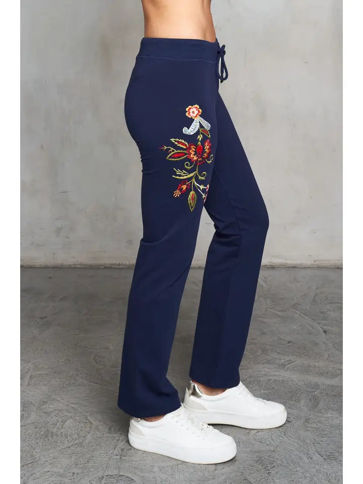 Embroidered French Terry Pant by Paparazzi