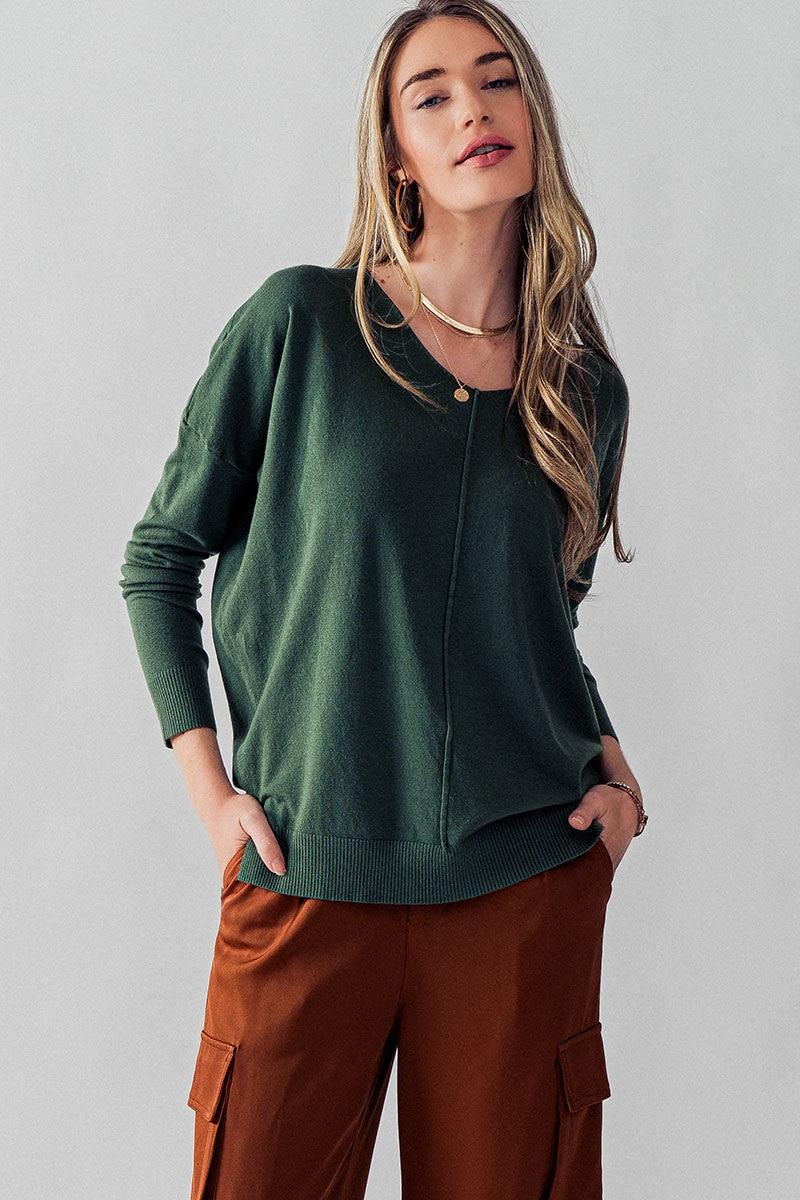 Hi-Low Tunic Sweater - Robin Boutique-Boutique 