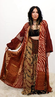Crepe Sari Evermore Kimono #205 by Kantha Bae