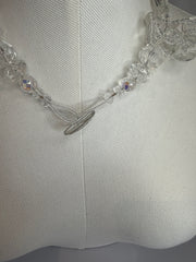 Crystal Clear Button Necklace by The Vintage Jewel