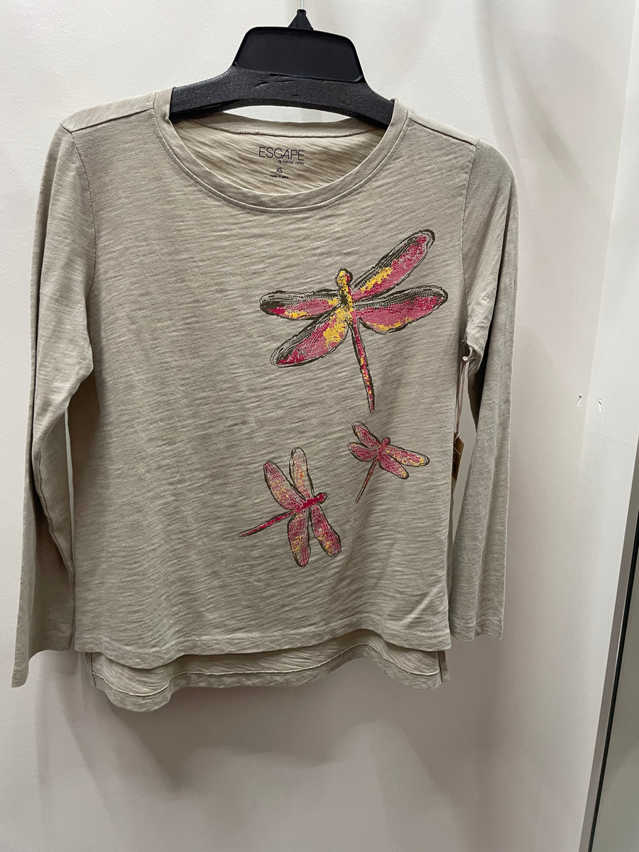 Destination Cotton Boxy Tee in Dragonflies by Escape