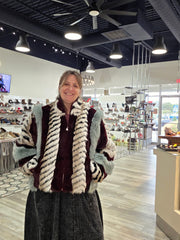 Inez-Multi faux fur jacket by azalea wang robin boutique