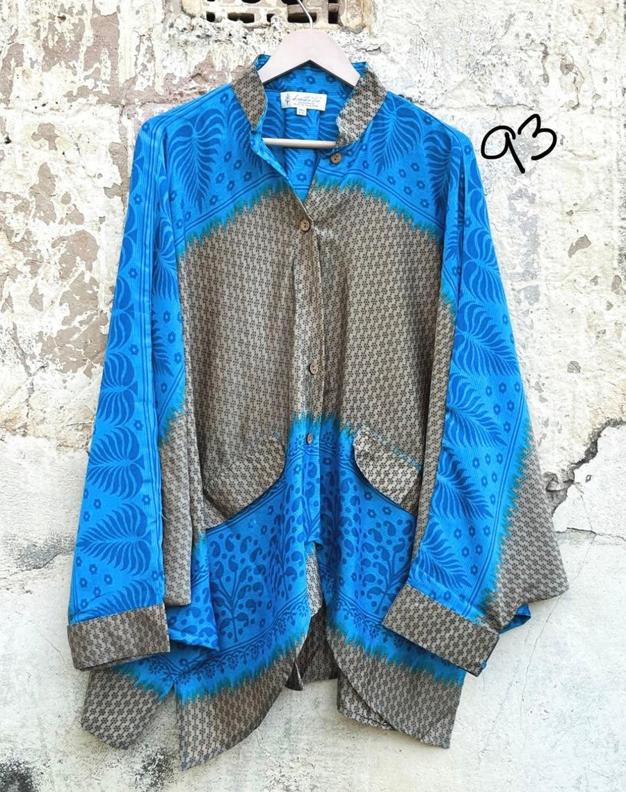 Silk Dylan Button Down by Kantha Bae - Robin Boutique-Boutique 