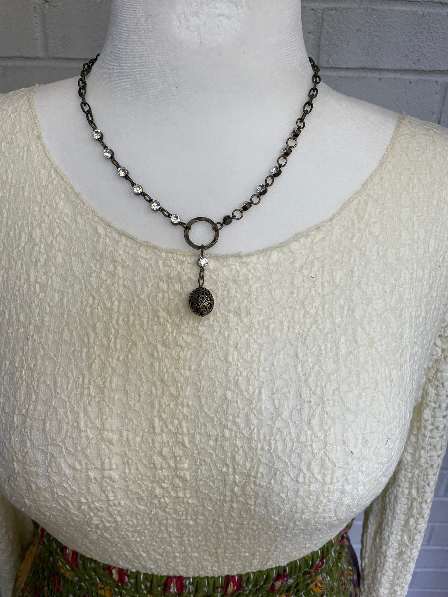 Filagree Tear Drop Necklace